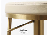 Vibe Gold Stool W/PU Seat - detail